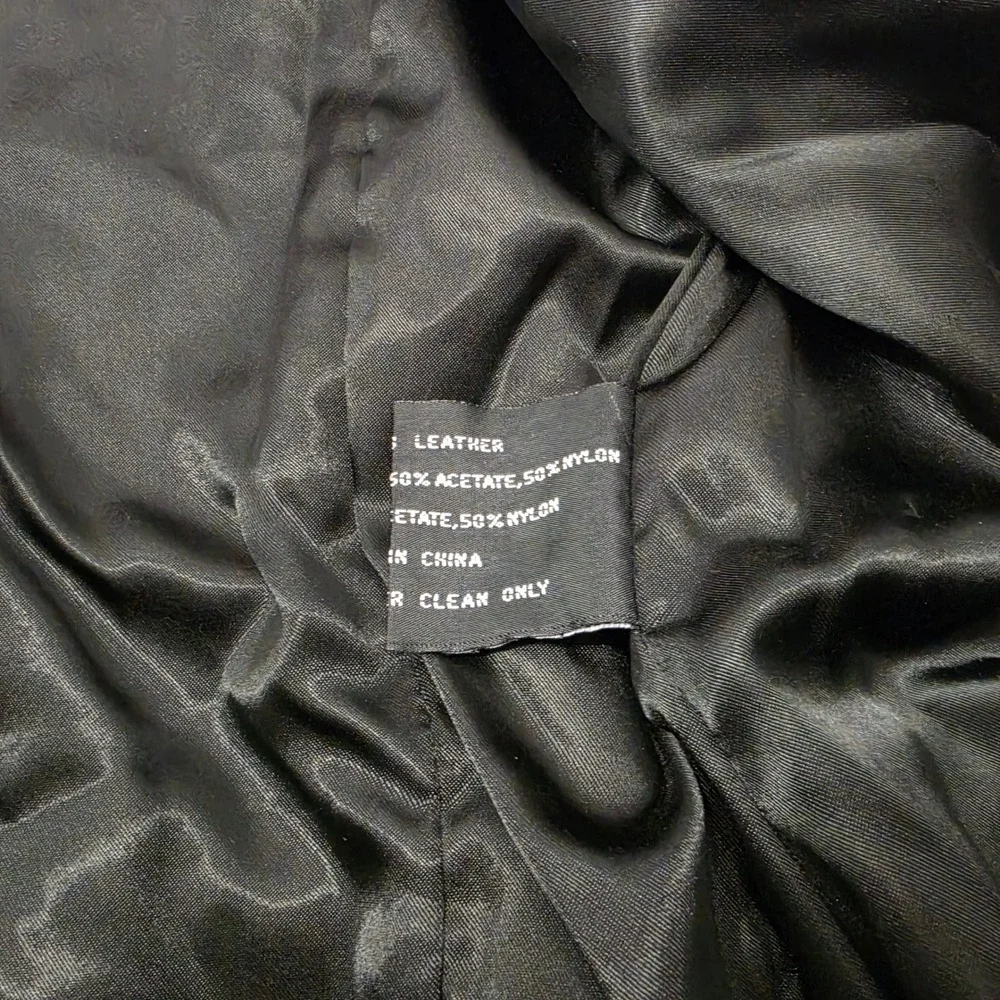 Couture by J. Park Leather Blazer Mens M Black 3 Button Jacket Professional Chic